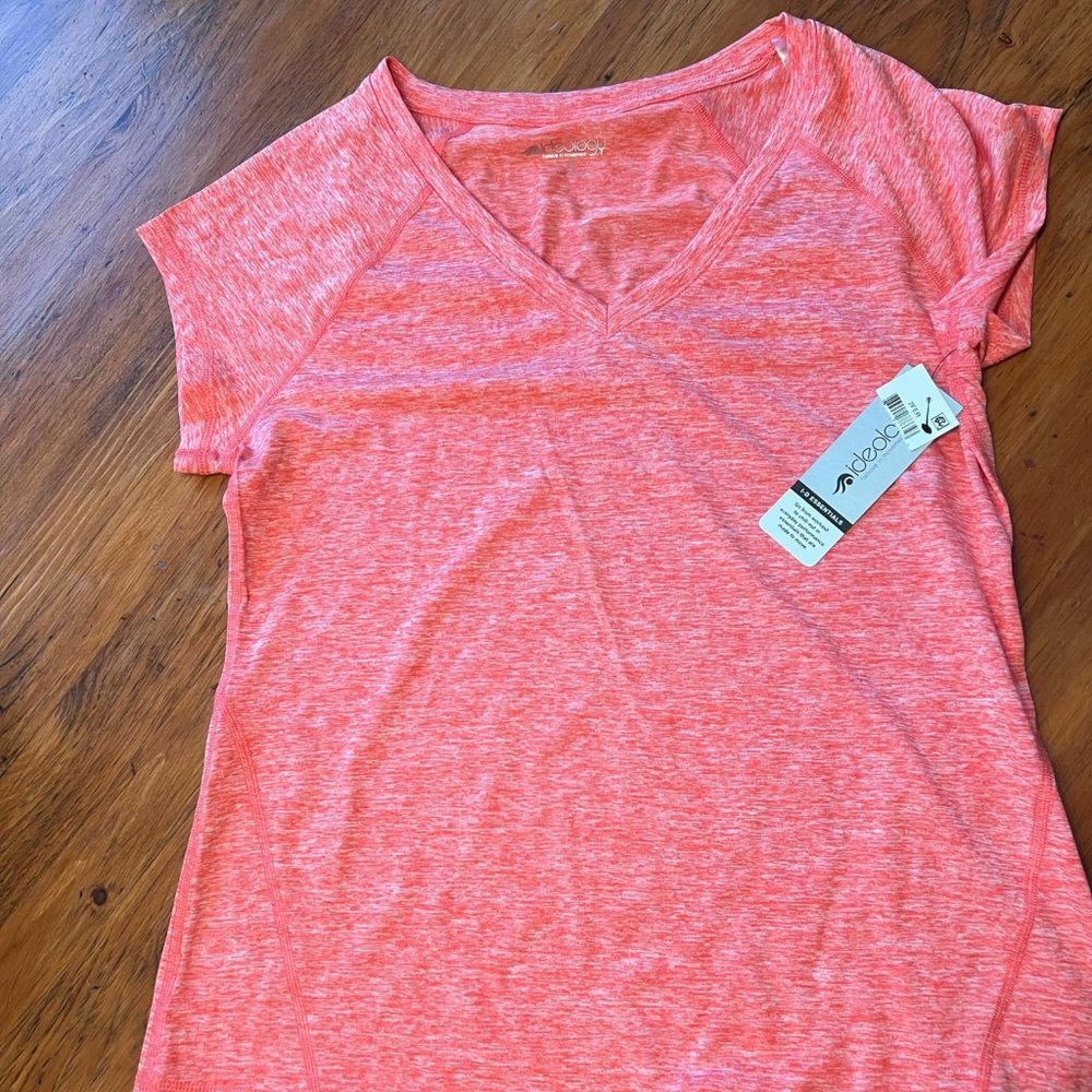 NWT Ideology "Believe In Movement" Marble Light Red T-Shirt Sz M